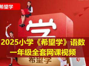 2025小学《希望学》语数一年级全套网课视频，送幼升小