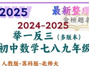 初中数学母题+举一反三系列-人教版+通用版（WORD版本，可下载打印）