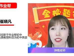 崔晓凡初中英语2025作业帮初三英语中考英语密训班网课视频