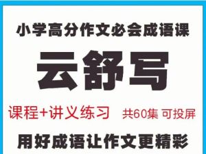云舒写-小学高分必上成语课(60集视频)3~6年级网课视频