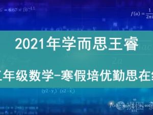 2021年学而思王睿 三年级数学-寒假培优勤思在线