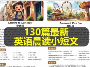 130篇最新英语晨读小短文(含文本+音频+视频）