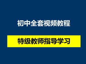 特级教师指导学习初中全套视频教程