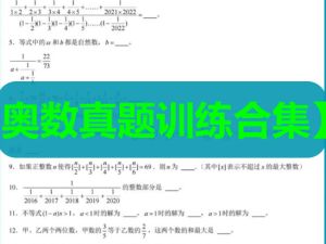 【奥数真题训练合集】1-6年级「奥数竞赛历年真题题库」