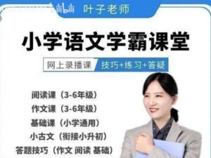 【叶子老师】小学语文学霸课堂网课视频