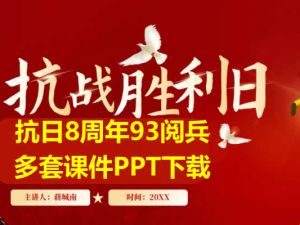 抗战80周年93阅兵多套课件PPT下载