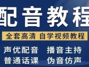 配音怎么学？配音培训教学视频教程，教你从零开始学配音