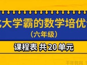 北大学霸的六年级数学培优课