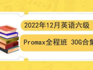 2022年12月英语六级Promax全程班 30G合集