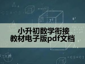 小升初数学衔接教材电子版pdf文档