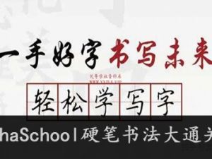 AhaSchool硬笔书法大通关123讲+字帖