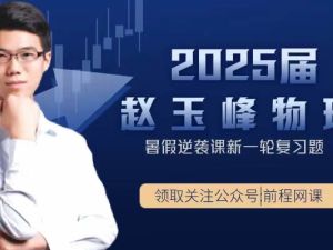 2025赵玉峰物理高三一轮网课视频