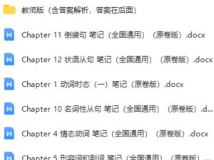 备战2024年中考英语语法培优生word笔记