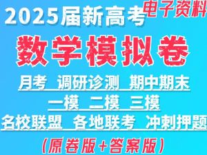 2025届新高考数学 新结构试卷 137套汇编+解析