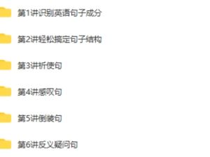 初中英语难点语法专项突破&ndash;句型类