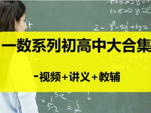 一数系列初高中大合集-视频+讲义+教辅