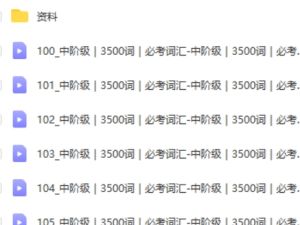 原原高单词速记万能考试5000词视频