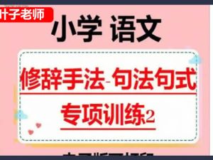 叶子老师小学语文基础课(句式训练、修辞手法、作文)网课视频
