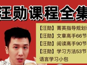 汪勋老师阅读高手+文章高手+学习方法课一适用6-12岁【完结全集】