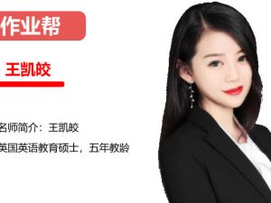 2025作业帮王凯皎英语初三中考英语寒假班网课视频
