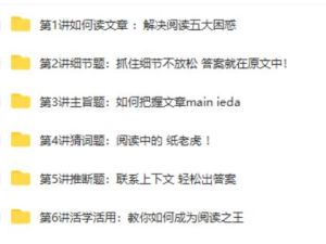 焦傲-初中英语阅读题型分类大突破网课视频