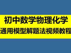 初中数学物理化学通用模型解题法视频教程 网课视频