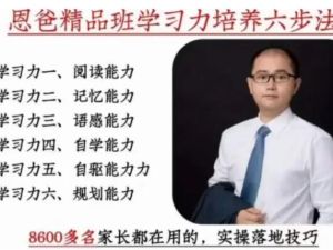 《精品班学习力培养六步法》恩爸视频课程