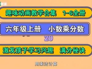 数学趣味动画-六年级上、下册-视频课程+练习题库