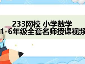 233网校 小学数学 1-6年级全套多个名师授课视频