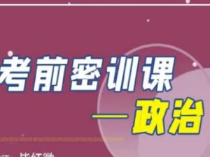 2023高考政治密训班网课视频