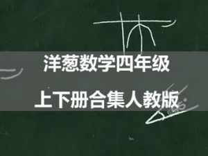 洋葱数学四年级上下册合集人教版