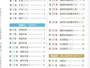 语文《句式训练大全》课程视频66节+练习册