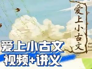 《爱上小古文》沪江网校课程文言文启蒙教程视频共80节