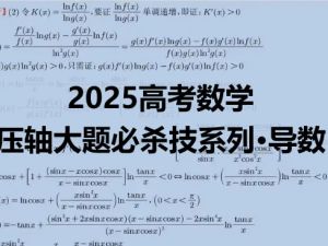 2025高考数学压轴大题必杀技系列&middot;导数原卷+解析word版