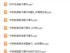 初中中考英语复习课件试题电子版合集