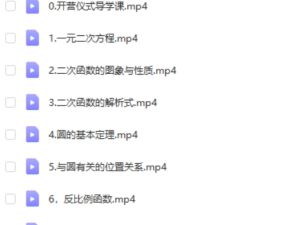 2023作业帮初中初三数学多老师合讲暑假班网课视频