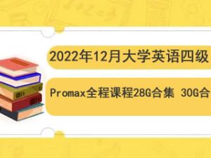 2022年12月大学英语四级Promax全程课程28G合集