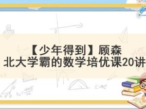 【少年得到】顾森北大学霸的数学培优课六年级20讲