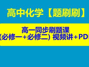2024高中化学【题刷刷】高一同步刷题课(必修一+必修二) 视频讲+PDF