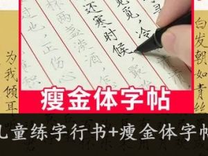 儿童练字行书+瘦金体字帖2套-可打印练字