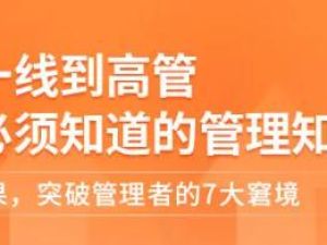 张丽俊《从一线到高管你必须知道的管理知识》突破管理者的7大窘境