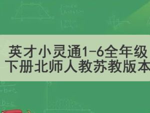 小学数学英才小灵通1-6全年级下册北师人教苏教版本
