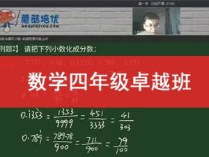 蘑菇培优数学四年级卓越班视频课程共15节