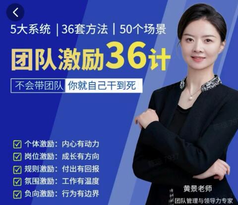 黄景《团队激励36计》Get职场竞争力，进阶管理高手第1张