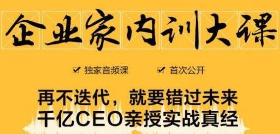 《企业家内训大课》培训讲座，千亿SEO亲授实战真经第1张