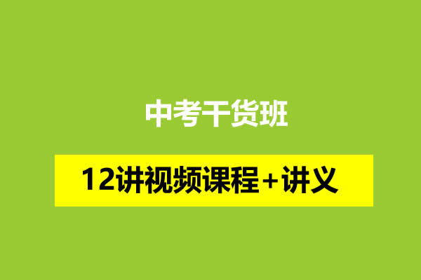 窦神教研团队-中考干货班12讲视频课程+讲义第1张