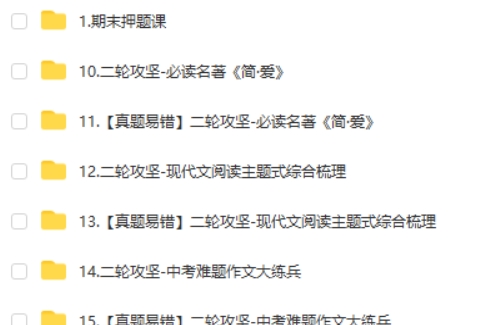 2025希望学段微微初三语文中考语文培训班 春上&middot;全国版&middot;A+网课视频第2张