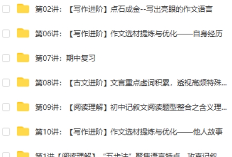 学而思石雪峰初一语文春季阅读写作网课视频第2张