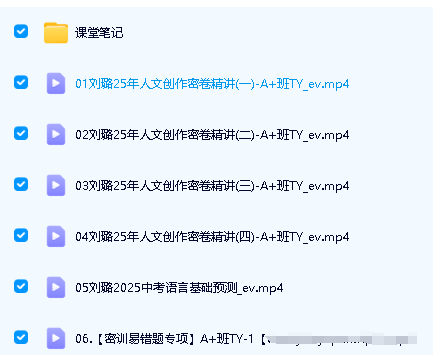 刘璐初三语文网课2025中考密训班全国通用版网课视频第2张