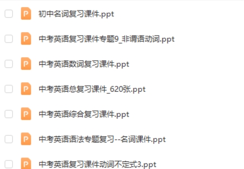 初中中考英语复习课件试题电子版合集第1张